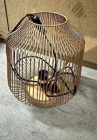 Rattan Hängeleuchte / Lampenschirm mit Kabel
