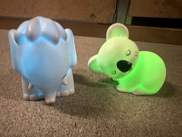 2 Tier-Nachtlichter Elefant und Koala